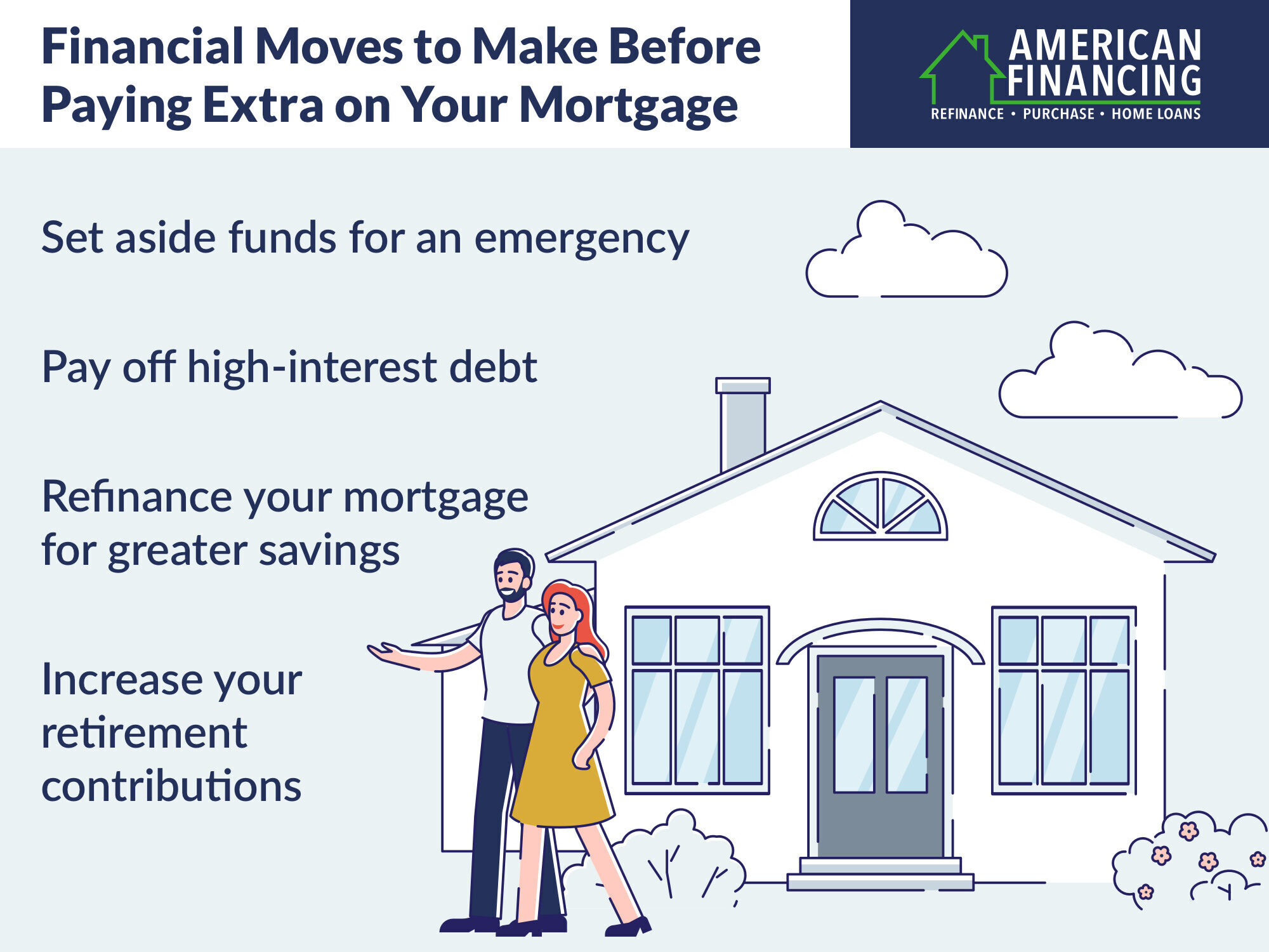 Financial moves to make before paying extra on your mortgage